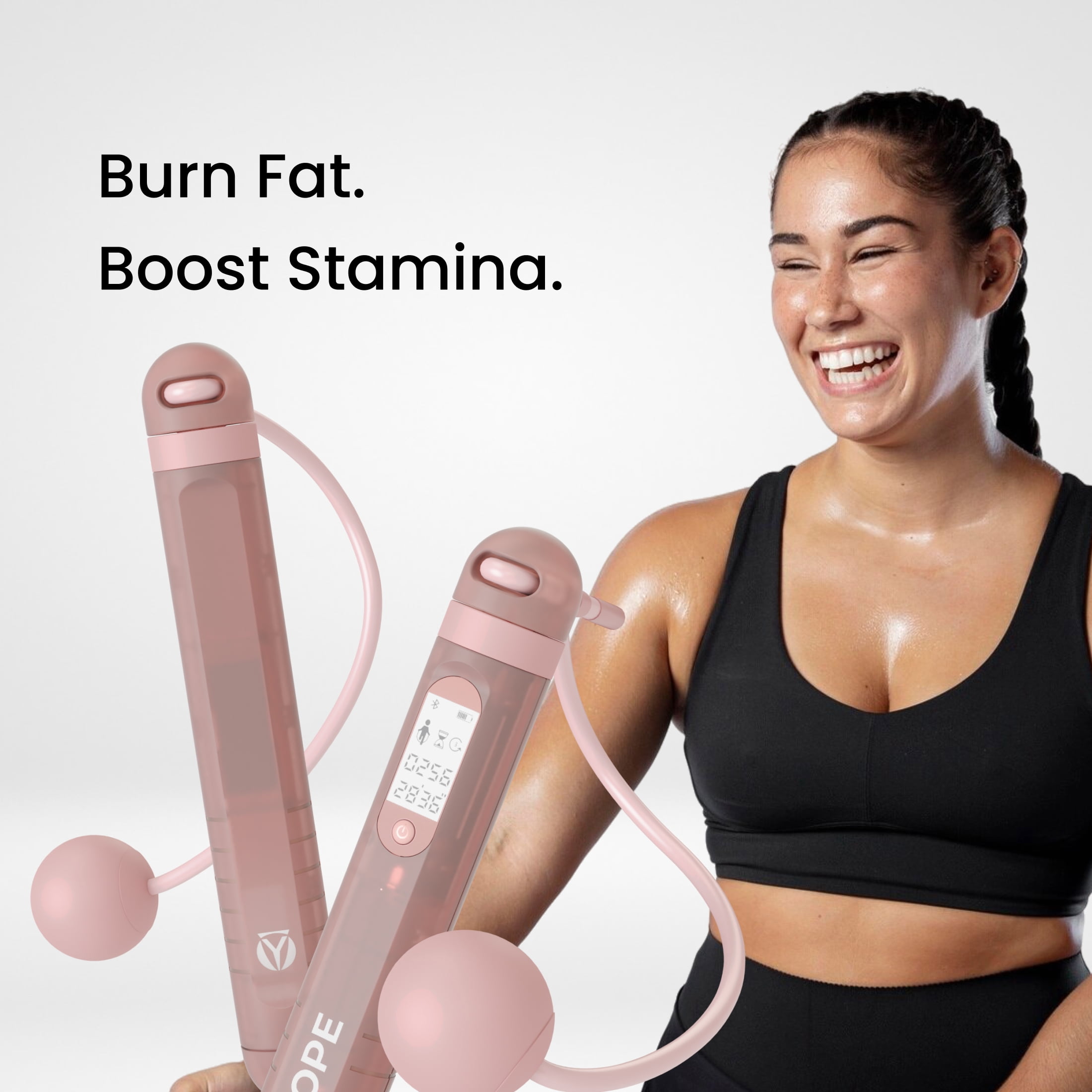 Smart Jump Rope with AI Powered Fitness Tracking,  Lifetime Fitness App Access, Adjustable for Men, Women, Cardio Workout, Weight Loss, Home Gym Exercise Equipment, Cordless Skipping Balls Included