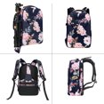 thumbnail image 6 of Mosiso Camera Backpack for Canon/Nikon/Sony/DJI Mavic Drone, DSLR/SLR/Mirrorless Photography Camera Bag Waterproof Hardshell Protective Case with Tripod Holder&Laptop Compartment, Blue Peony, 6 of 8