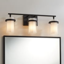 Possini Euro Design Possini Euro Lucia 22" Wide Matte Black 3-Light Bath Light