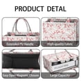 thumbnail image 4 of Large Capacity Tote Bag,Pink Baseballs with Bows Pattern Handbag Fashion Luxury Tote Bag,15.7"x13"x 5.1" Inches,Laptop Compatible, 4 of 6