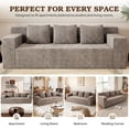 thumbnail image 6 of HSUNNS 71" 3 Setaser Sofa, Comfy Extra Deep Seat 3 Seater Couch for Living Room with Soft Upholstered and Side Pockets, Free 3 Pillows, No Assembly Required, Grey, 6 of 7