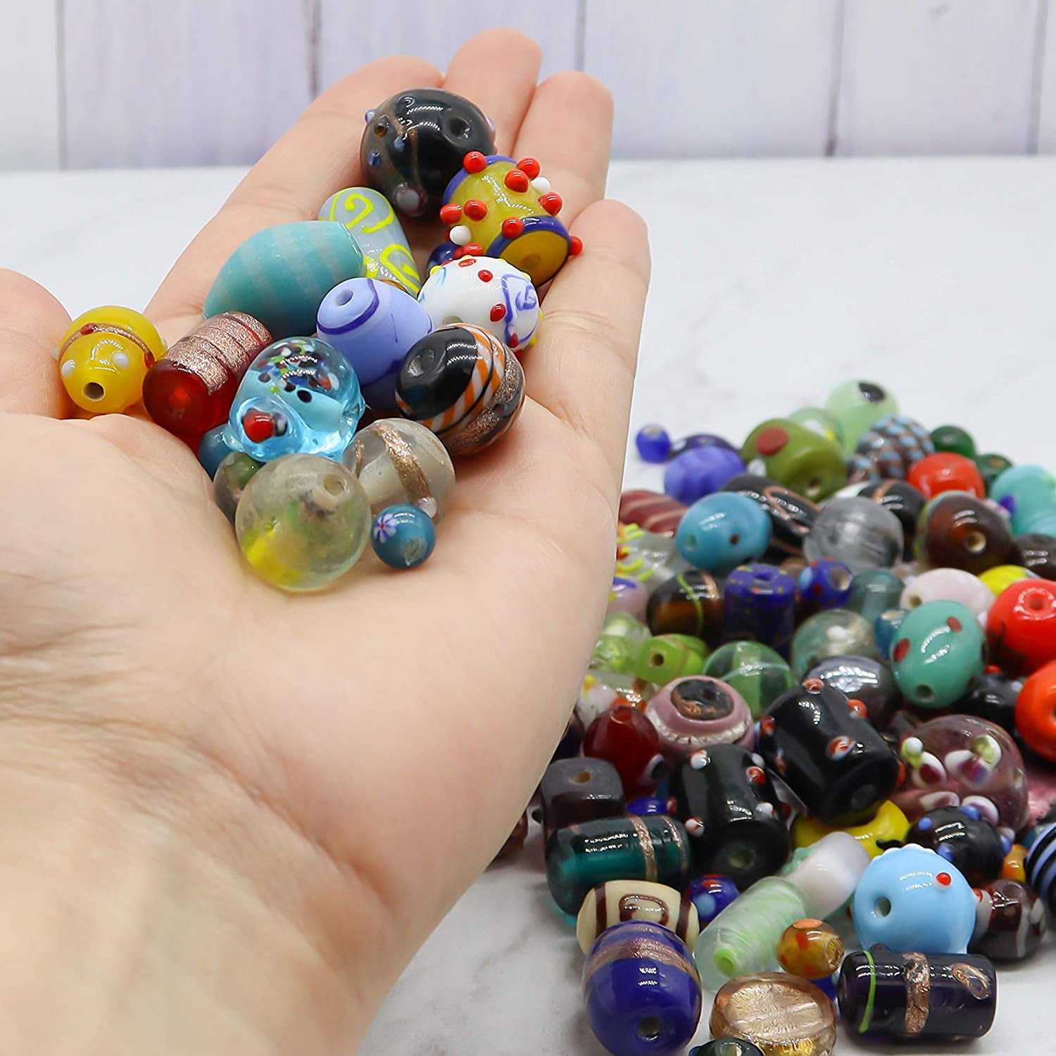 Fun-Weevz Glass Beads, 4 oz, 100 Count