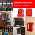 thumbnail image 4 of Portaherramientas para Batería para de 18 V, Portaherramientas para Batería, Soporte para Taladro Rojo de Montaje en Pared, Soporte M8 con Tornillos, 4 of 5