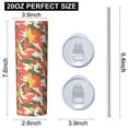 thumbnail image 3 of Camouflage 20 Oz Stainless Steel Skinny Tumbler – Vacuum Insulated Slim Travel Cup with Lid & Stainless Steel Straw, 360° Full Wrap Printed Tumbler for Home, Office & Outdoor Use, 3 of 6