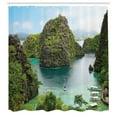 thumbnail image 3 of Ambesonne Landscape Shower Curtain, Cliff in Philippines, 69"Wx75"L, Green Brown Blue, 3 of 5