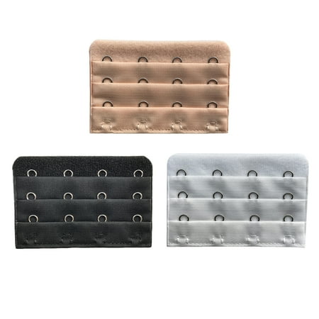 

SANAG 3Pcs Bra Extenders Underwear Strap Clasp Extension 3 Rows 4 Hooks Ladies Bra Adjustable Belt Buckle