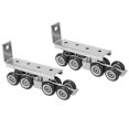 thumbnail image 4 of Hardware Furniture Wooden Box Lock 1 Pair 8 Wheels Sliding Door Rollers Hardware Hanging Wheels Silent Rail Wheel Lock Tool, 4 of 6