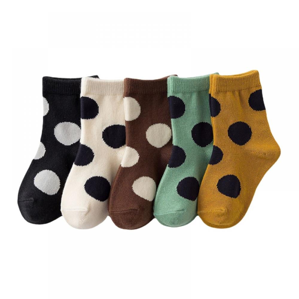 5Pairs Kids Socks Animal Printted Cotton Baby Winter Short Ankle Warm Soft Socks 