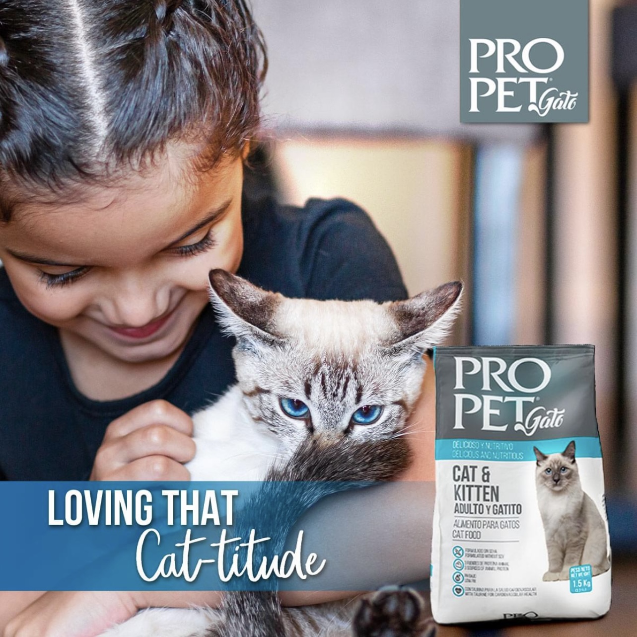 Pro-Pet Dry Cat Food Mix Flavors Plastic Bag Cat Food 17.6lbs Animal Food