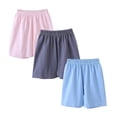 thumbnail image 2 of Ceisia 5-16 Years 3 Pack Kids Boys Girls Solid Soft Cotton Loose Fit Casual Lounge Bermuda Shorts Home Sleep Bottoms (Blue 6 Years) Father's Day Gift, 2 of 9