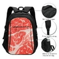 thumbnail image 3 of Pofeuu Beef Steaks Print Storage Laptop Backpack with USB Charging Port[Water Resistant] College Computer Bookbag Fits, 3 of 7