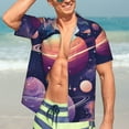 thumbnail image 7 of Disketp Planet Pastel Galaxy Hawaiian Shirts for Men,Mens Casual Short Sleeve Button Down Shirts Beach Shirt,Small, 7 of 7