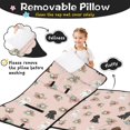 thumbnail image 3 of Poodle and Flowers Pink Pattern Teens Toddler Nap Mat with Pillow, Sleeping Mat Bag for Preschool Daycare 51"x22", 3 of 6