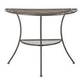 thumbnail image 3 of SAFAVIEH Genson Outdoor Patio Semi Circle End Table, Unearthed Rust, 3 of 7