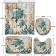 thumbnail image 5 of FMSHPON Two Blue Turtle Beach Ocean Beautiful 4 Piece Bathroom Set Shower Curtain Bath Rug Contour Mat and Toilet Lid Cover, 5 of 8