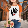 thumbnail image 1 of YUNAFFT T-shirts Décontractés à Manches Raglan Imprimé Festival Orange pour Garçons et Filles, 1 of 9