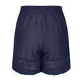 thumbnail image 5 of Lenpel Women's Casual Shorts Ruffle Elastic High Waisted Lace Embroidered Comfy Lounge Shorts Summer Beach Shorts, 5 of 5