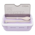 thumbnail image 4 of Cute Kawaii Kumi Lunch Container, Stackable Bento Box, Spill-proof, Air-tight Silicone Rings, Includes Cutlery Storage, Non- , Glossy Finish, Perfect for Office Lunches, 4 of 8