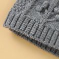 thumbnail image 2 of QUYUON Infant Newborn Baby Knit Sweaters Toddler Baby Girls Thicken Winter Warm Long Sleeve Button Front Cardigans Sweater Kids Ribbed Knitted Sweaters Outerwear Coat Gray 90, 2 of 8