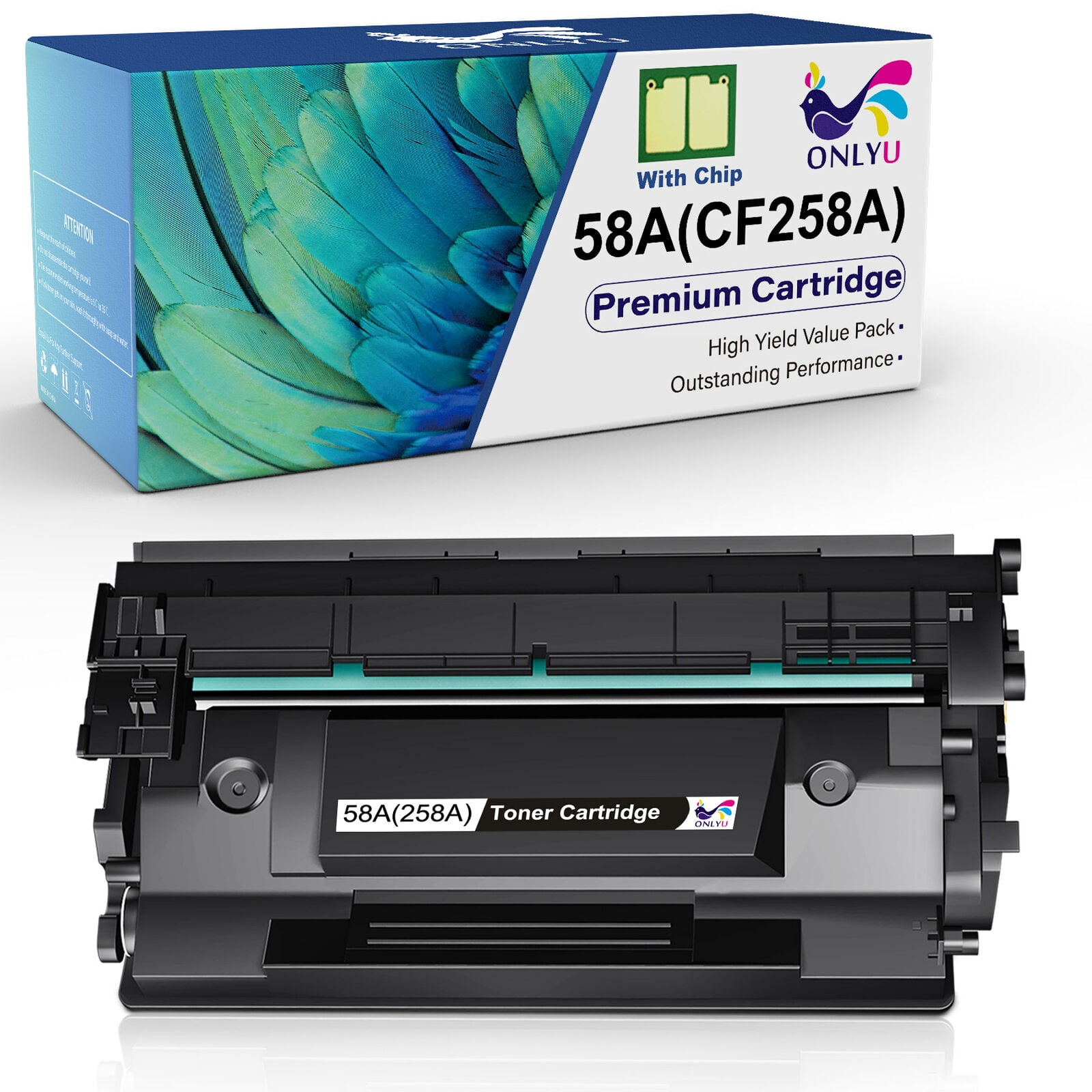 CF258A Toner Cartridge (with HP 58A 258 CF258X 58X for Laserjet Pro M404n M404dw M404dn M404 M428 Printer (Black, 1-Pack) -
