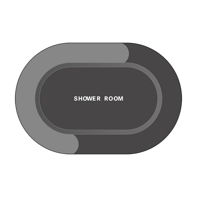 Black Black Bathroom Mat Highly Absorbent With Anti Slip Base For Shower Tub And Floor Protection