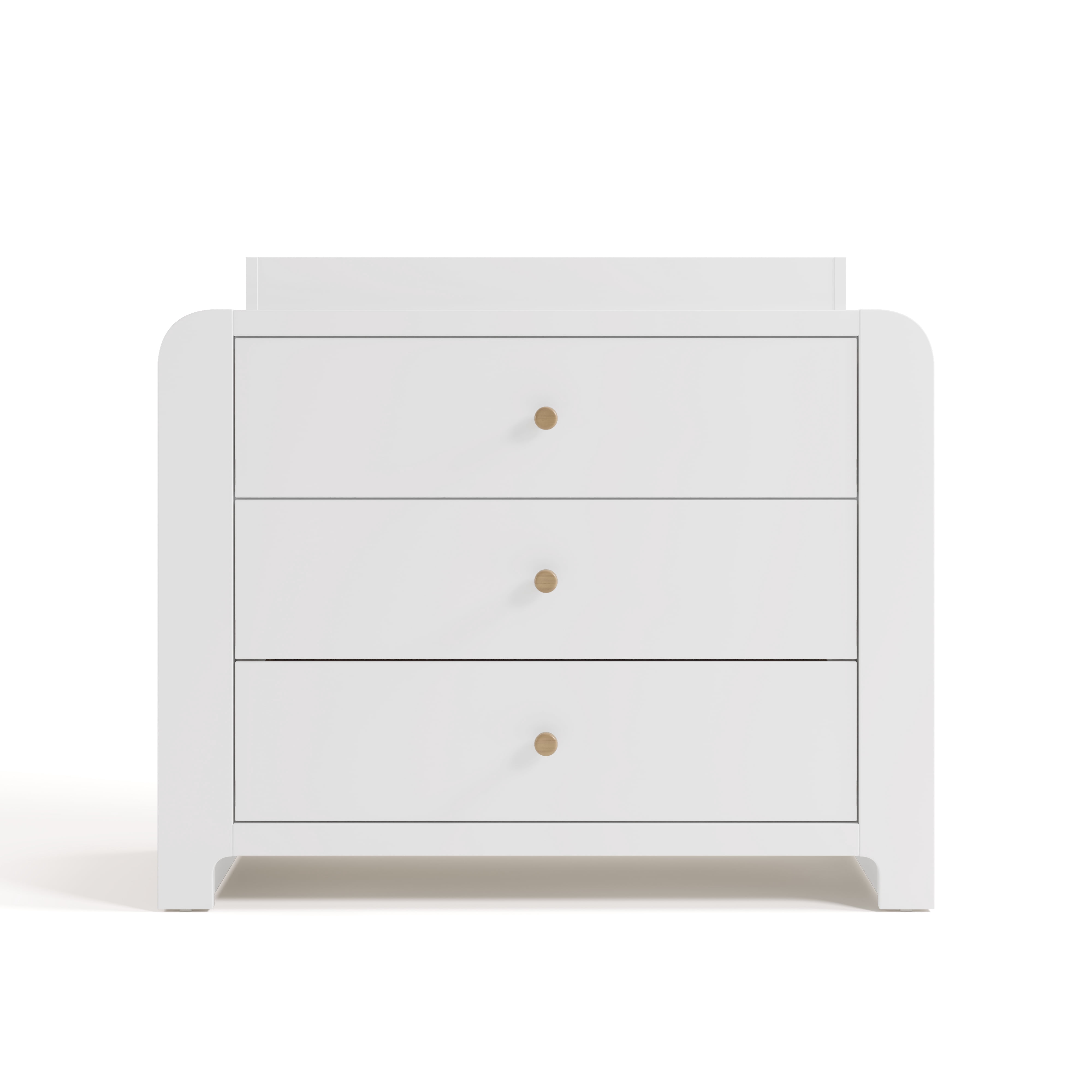 Graco Read-with-Me 3 Drawer Chest with Bookshelves and Removable Changing Topper, White with Driftwood