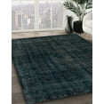 thumbnail image 2 of Ahgly Company Indoor Square Abstract Deep Teal Green Abstract Area Rugs, 4' Square, 2 of 6