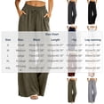 thumbnail image 3 of BRELIL Women's Wide Leg Elastic Waist Pants with Pockets Casual Loose Lounge Pants Solid Long Trousers Vacation Travel Outfits, Wine S, 3 of 6