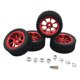 thumbnail image 2 of Ruedas y neumáticos RC CUTICAT 4 piezas para coche 1/14 DIY modificado rojo, 2 of 8