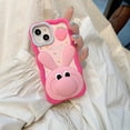 thumbnail image 4 of Kawaii Phone Cases Apply to iPhone 13 Pro,Cute Cartoon Bunny Phone Case 3D Funny Pink Babbit with Big Nose Case for Women Girls Soft Silicone Shockproof Cover for iPhone 13 Pro, 4 of 14