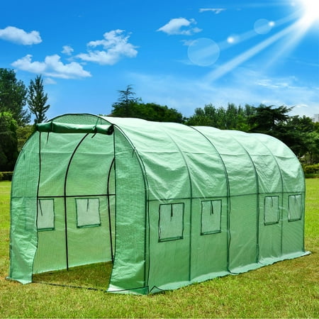 Portable Walk-In Greenhouse- Indoor Outdoor Garden Hot Plant House - 16' x 7' x 7' Hothouse Grow Plants, Seedlings, Herbs, or Flowers In Any (Best Way To Grow Marijuana Outdoors)