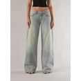 thumbnail image 3 of Rdhnmea Women's Fall Jeans Loose Solid Low Rise Wide Leg Denim Pants, 3 of 9
