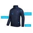 thumbnail image 2 of Little Donkey Andy Men's Insulated Running Warm Jacket, Thermal Hybrid Hiking Jacket Dark Blue Size S, 2 of 7