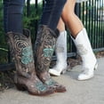 thumbnail image 4 of White Rose Inlayed Women's Cowgirl Boots (M50032), 4 of 9