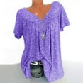 thumbnail image 1 of CHOK Chemises pour Femmes, Liquidation, Été, Col Rond, Manches Courtes, Blouse Décontractée, T-Shirt, 1 of 8