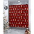 thumbnail image 4 of Western Red Christmas Shower Curtain, Xmas Tree Cowboy Christmas Waterproof Washable Boho Funny Cute Shower Curtains Set for Bathroom Farmhouse Bathtubs Decor with Hook, 36"Wx72"L, 4 of 7