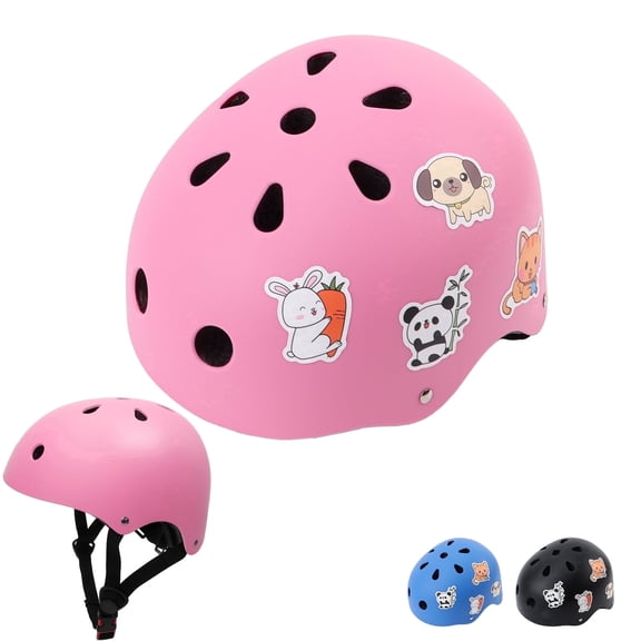 Tripumer Kids Toddler Bike Helmet Adjustable Ages 3-8 Years Boys Girls Pink