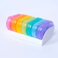 thumbnail image 3 of AM PM 7 Day Portable Weekly Organizer Pill Case Colorful Twice A Day Holder, 3 of 9