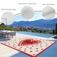 thumbnail image 3 of Red Love Outdoor Rug for Patio/Deck/Porch, Non-Slip Large Area Rug 4 x 6 Ft, Valentine's Day Romantic Love Heart Beige Indoor Outdoor Rugs Washable Area Rugs, Reversible Camping Rug Carpet Runner, 3 of 8