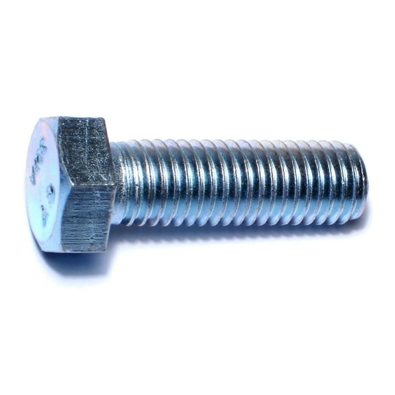 5/8"-11 x 2" Zinc Plated Grade 2 / A307 Steel Coarse Thread Hex Bolts HBHS-458