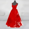 thumbnail image 2 of Wyzesi Robe Formelle à Manches Longues pour Femmes Robe Évasée Imprimée Sans Manches Robe Tunique Robes d'Invité de Mariage, 2 of 3