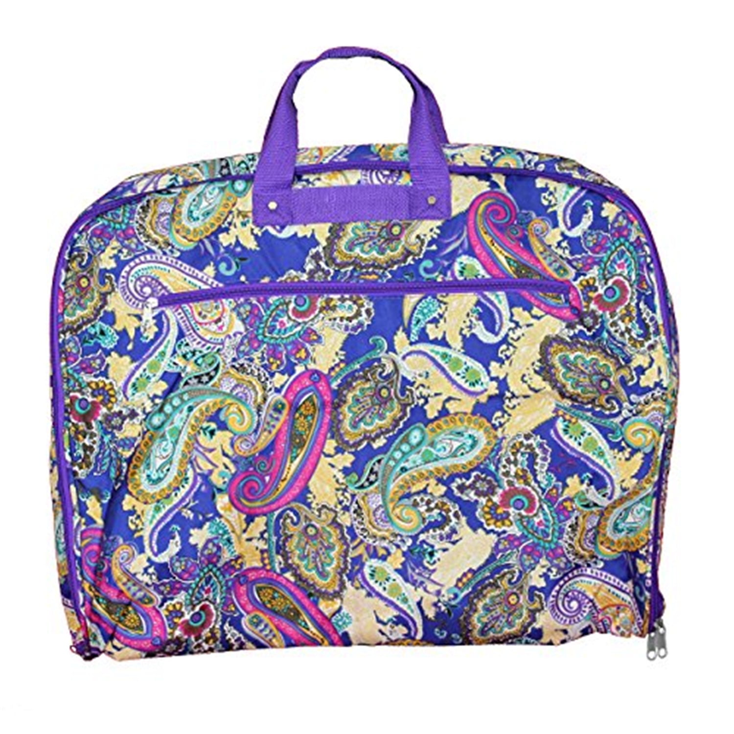 World Traveler 40inch Hanging Garment Bag Blue Multi Paisley