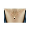 thumbnail image 3 of JewelersClub 1/3 Carat T.G.W. Sapphire And White Diamond Accent 14K Gold Over Silver Pendant, 18", 3 of 4