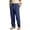Navy, variant on Uwinwear Mens Linen Beach Pants Casual Summer Stylish Straight Leg Trousers Lightweight Loose Fit Travel Pants With Pockets,Khaki,S
