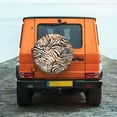 thumbnail image 6 of Sikiie Watercolor Zebra PVC Leather Spare Tire Wheel Cover Spare Tire Cover, for Car Truck SUV Camper Trailer Universal Fit(14-17in)-17 inch, 6 of 6