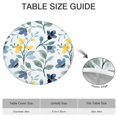 thumbnail image 6 of Water-Resistant Polyester Round Tablecloth with Elastic Hem and Floral Pattern, Ideal for Tables Measuring 44 to 52 Inches in Diameter, 6 of 7