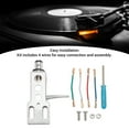 thumbnail image 4 of Phono Headshell, LP Turntable Headshell Mount with 4 Oxygen Copper Wires, Universal Headshell Replacement Fit for Standard H 4 Bayonet S Shaped Posts, 4 of 7