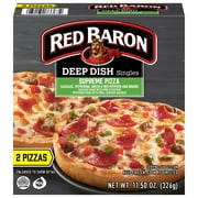 Red Baron Frozen Pizza Deep Dish Singles Supreme, 11.5 oz