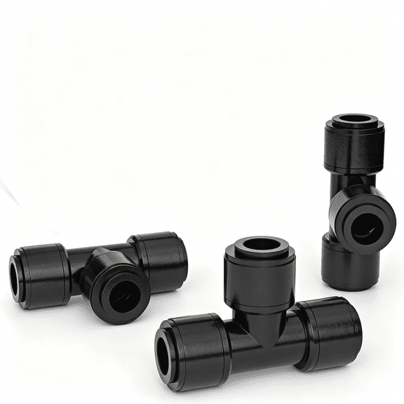 ICERUN 16 Pack 1/4" Quick Connect Drip Irrigation Tee Fittings for 1/4 Inch Irrigation Tubing, Leak Free Fitting for Drip Irrigation System, Durable & Easy to Install for Gardens & Farms