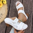 thumbnail image 2 of Abomasnow Wedge Heels Sandals for Women 2026 Summer Open Toe Slip On Platform Sandals Fashion Wedding Party Dress Sandals, 2 of 9